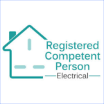 Registered Competent Person Electrical logo, indicating Testar's certified expertise in electrical testing and fire safety compliance throughout London and the Home Counties